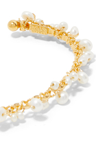 Orphee Bracelet, Gold-Plated Metal & Mother of Pearl